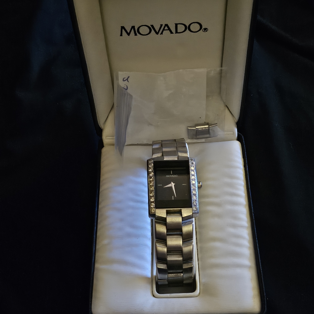 Movado Black Eliro With Diamonds